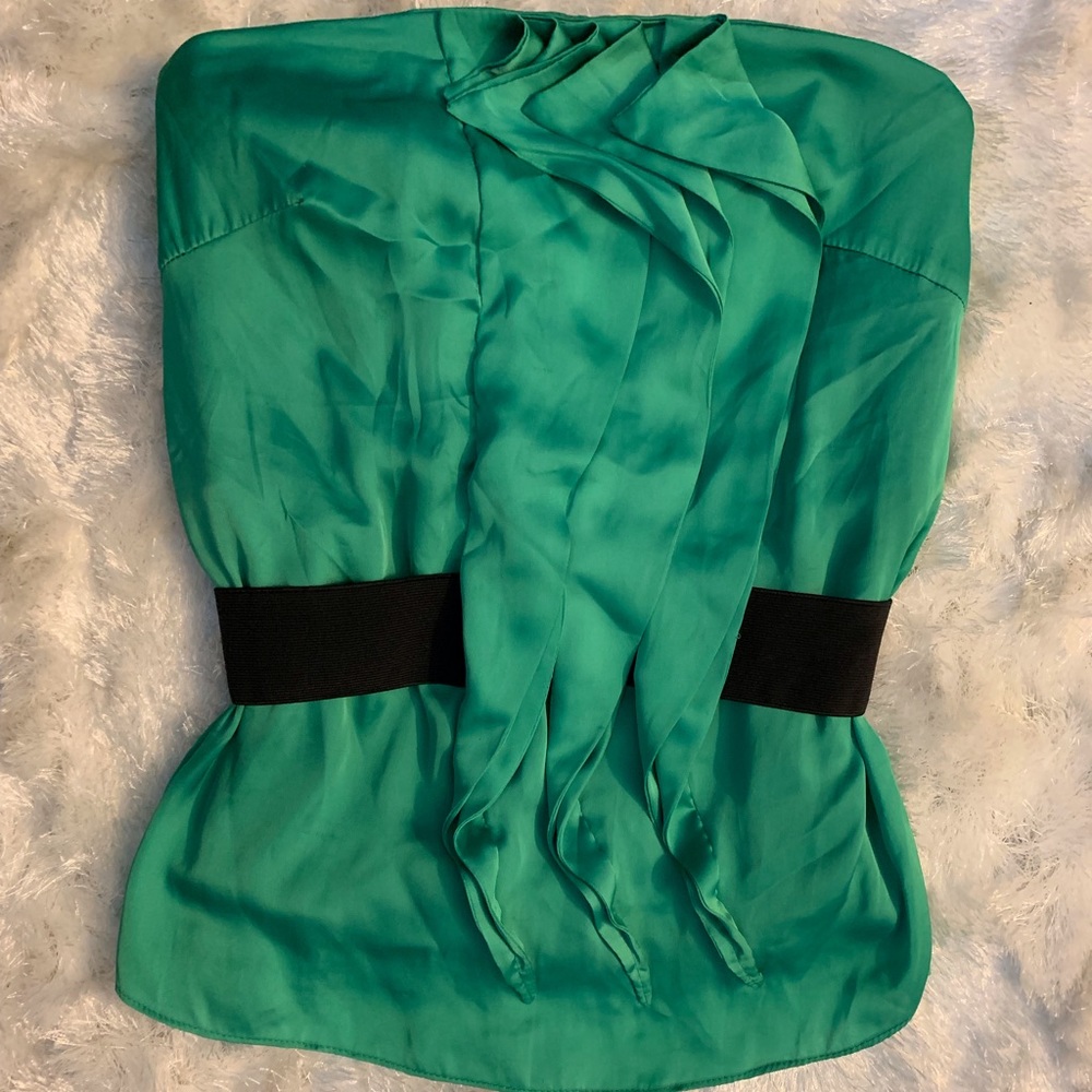 Fabulous Green Corset style blouse‼️size small